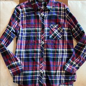 Women’s Multicolor Plaid Button Down Shirt